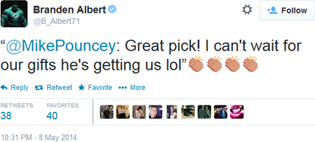 Branden Albert Tweet